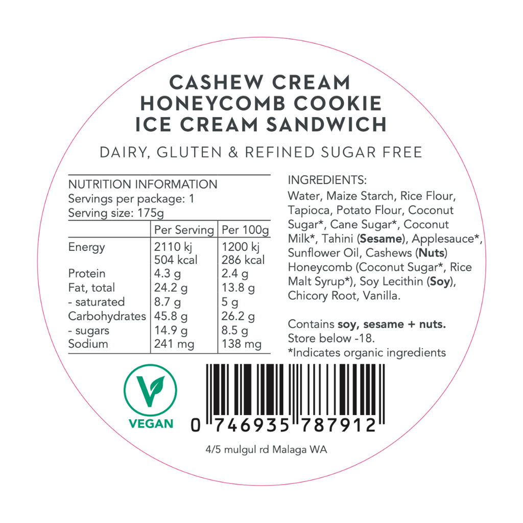 Cashew Cream Honeycomb