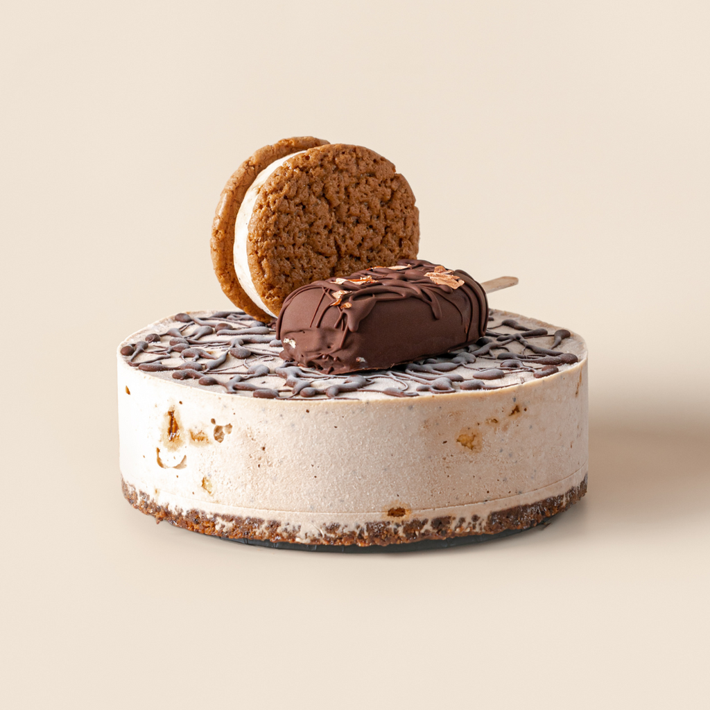 Cashew Cream Honeycomb Ice Cream Cake