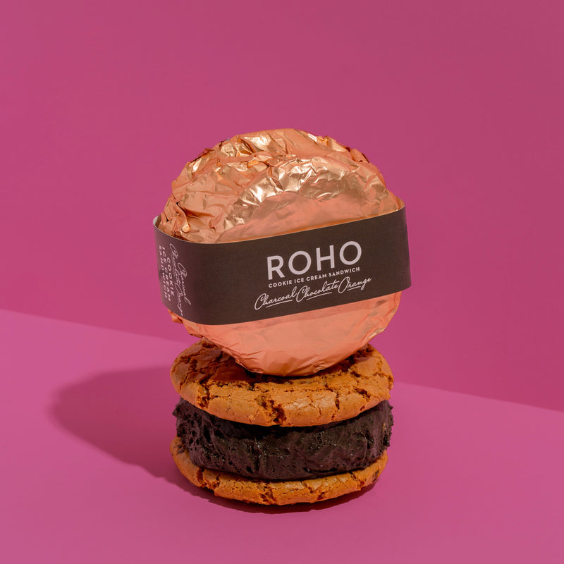 Charcoal Chocolate Orange | Roho Ice Cream